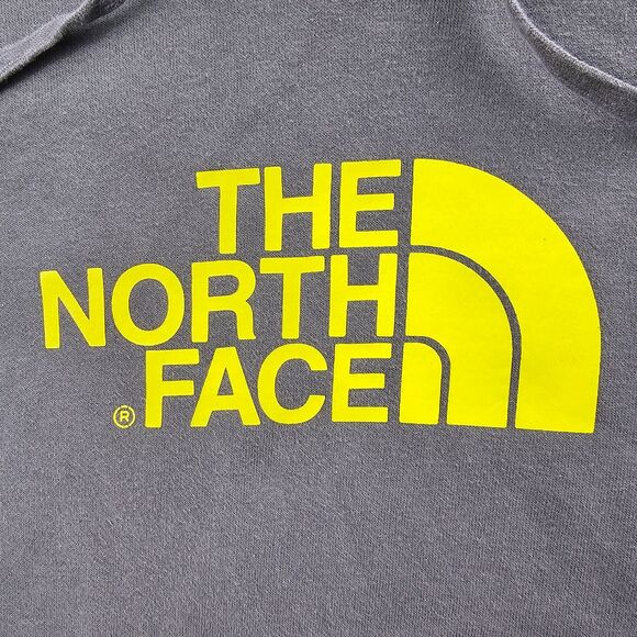 The North Face Pullover Drawstring Hoodie With Logo Gray Yellow Women's Size XL - Picture 3 of 11